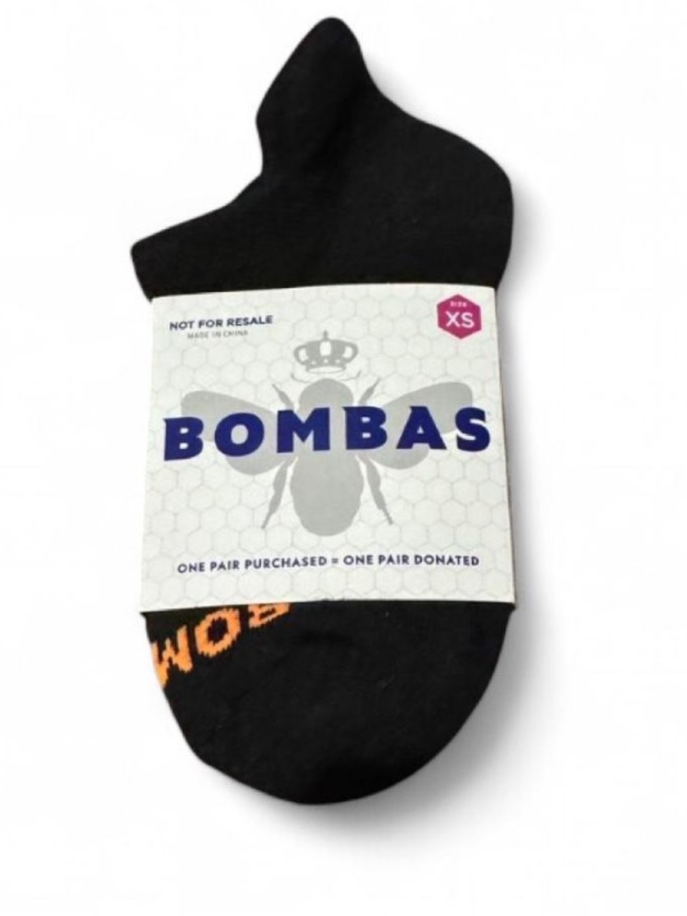 🆕 “Be Better” 1 pair of Bombas Black Ankle Socks with Blue/Orange Bumblebee! 💥